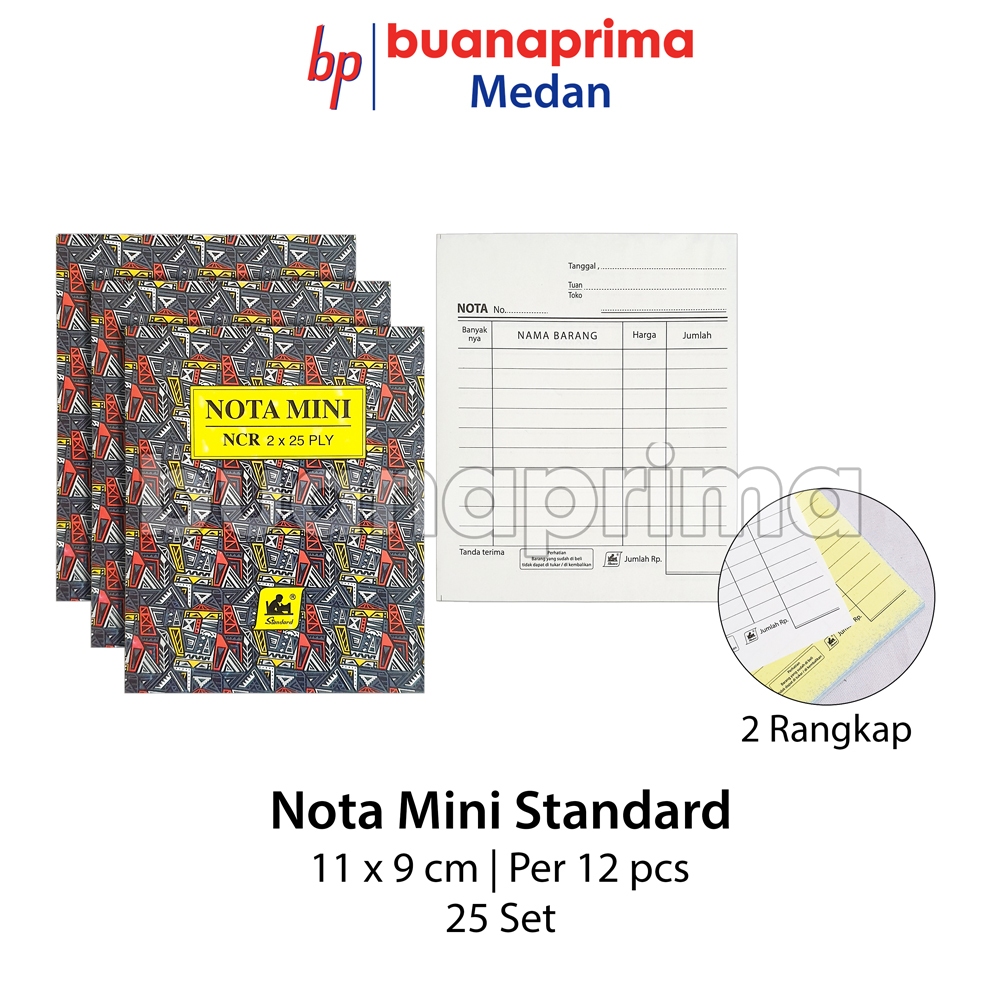 

Bon Faktur MINI STANDARD 2 PLY per 12 pcs Nota Faktur Buku Rangkap 2 Kecil