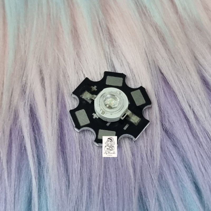 HPL 3W + PCB PENDINGIN LAMPU LED 3 WATT WARNA PUTIH - WARM WHITE - HIJAU - KUNING - BIRU - MERAH