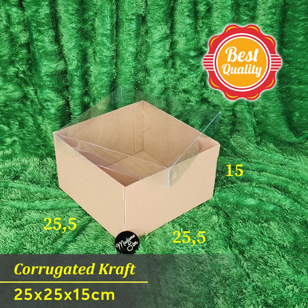 

BOX MIKA - DUS KUE - KOTAK - KARDUS 25x25x15 (ISI : 10 PCS)
