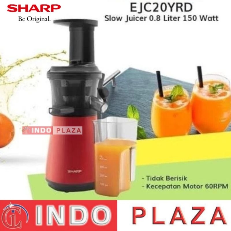 SHARP SLOW JUICER EJ-C20Y-RD / SLOW JUICER SHARP 0.8 Liter 150 Watt