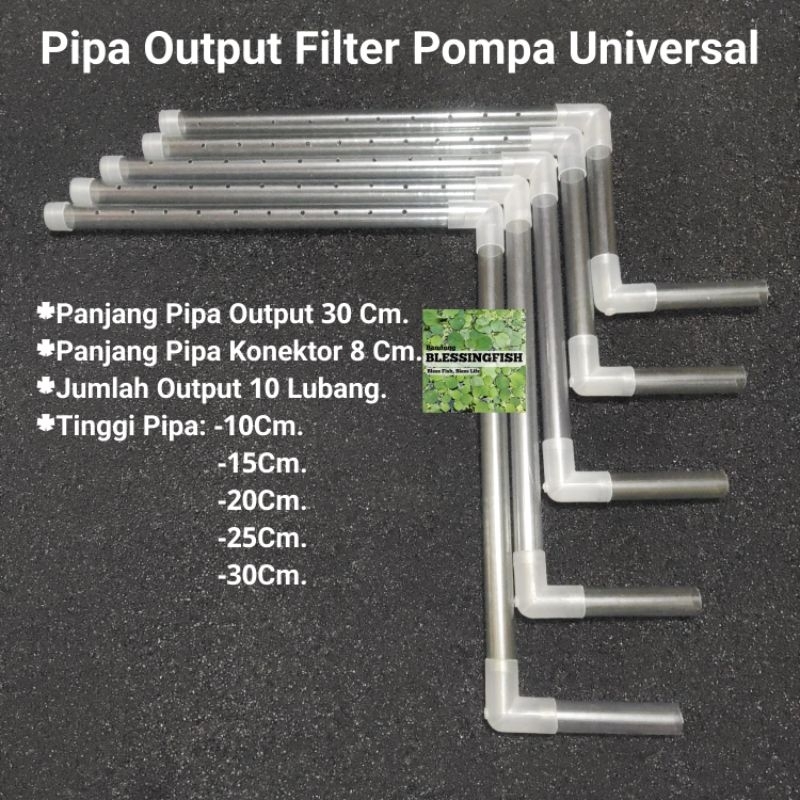 Pipa Output Filter Panjang 30Cm Pipa Lubang Filter Aquarium Kolam Pipa Output Lubang Pompa Universal
