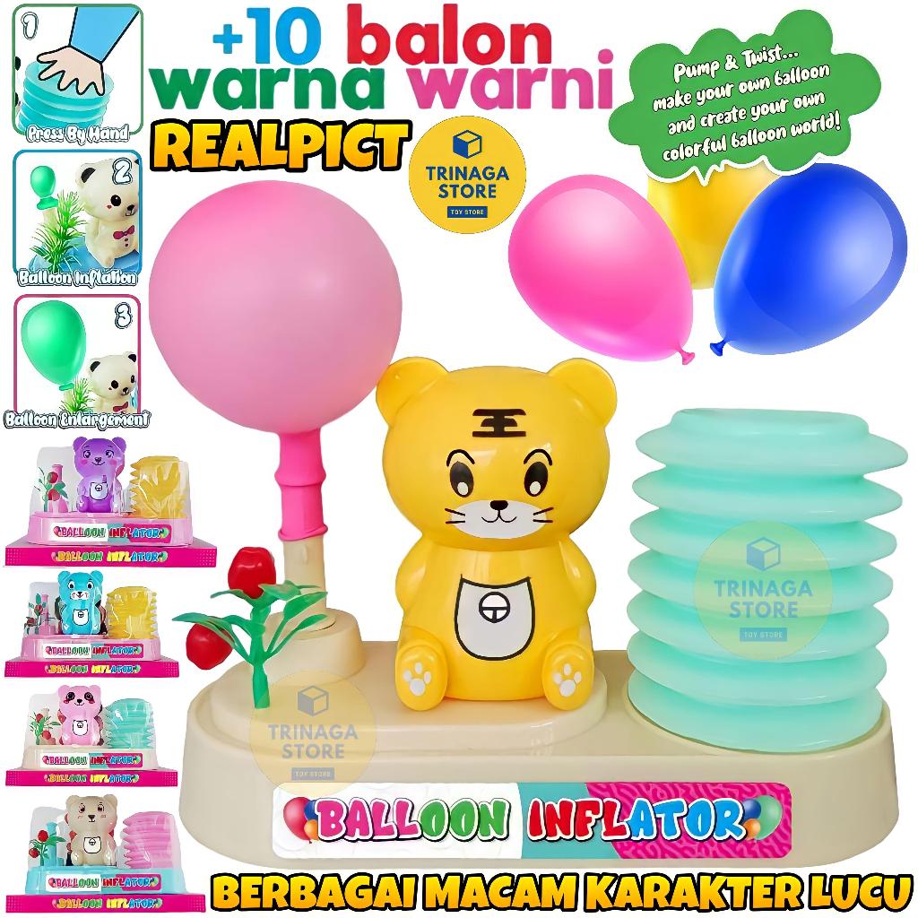 ( BISA COD ) PROMO Mainan Anak Balloon Inflator Balon Inflator / Mainan Pompa Balon Karakter Lucu / 