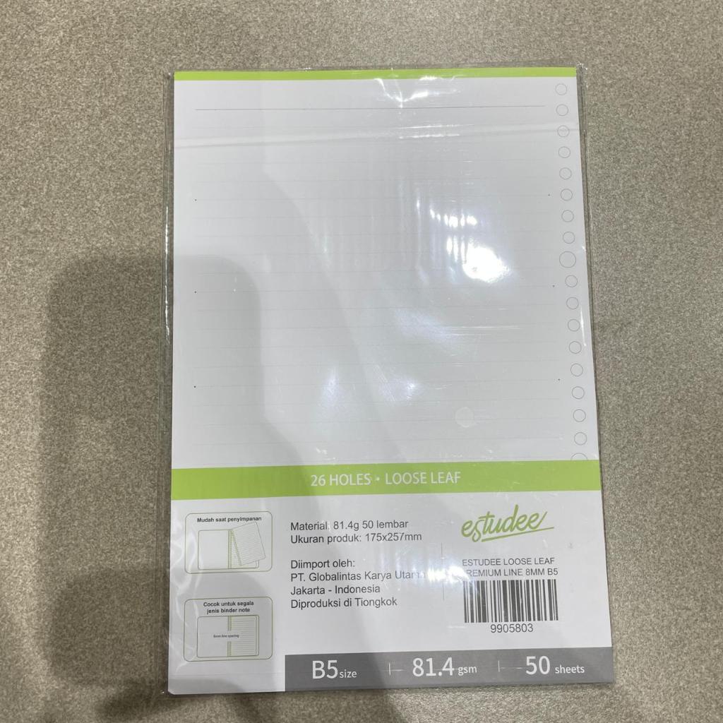 

Gramedia - ESTUDEE LOOSE LEAF PREMIUM - LINE 8MM B5