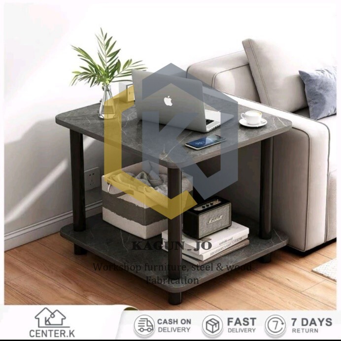 Meja Sudut Kokoh Minimalis Modern - Putih