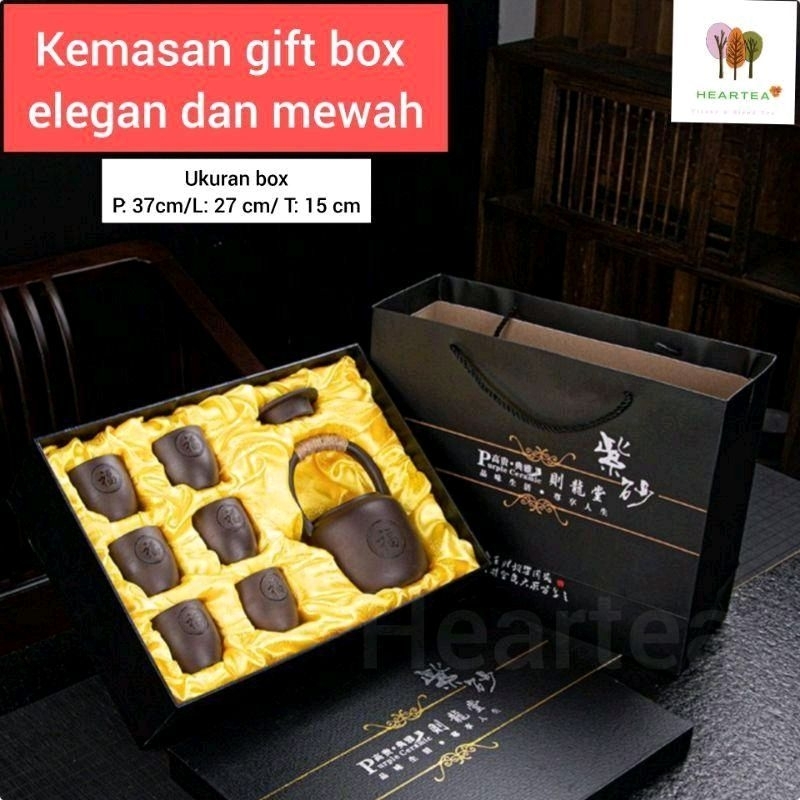 Japanese Style Clay Tea Pot Set / Teko Set Tanah Liat Klasik