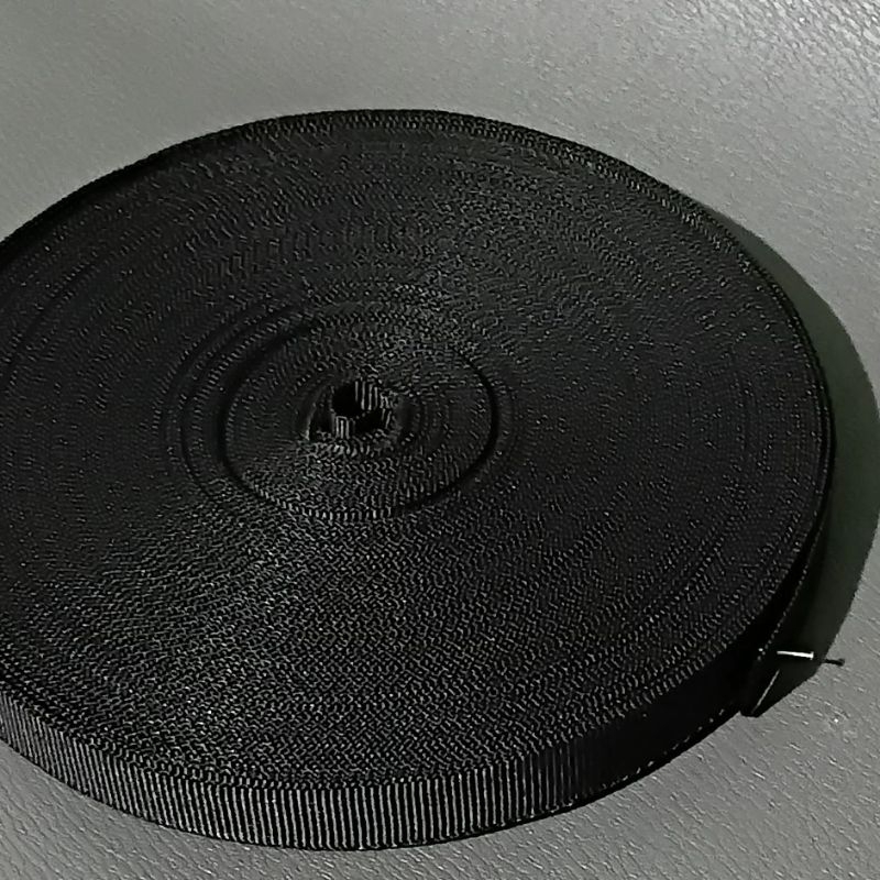Webbing nylon hitam 1.5 cm meteran