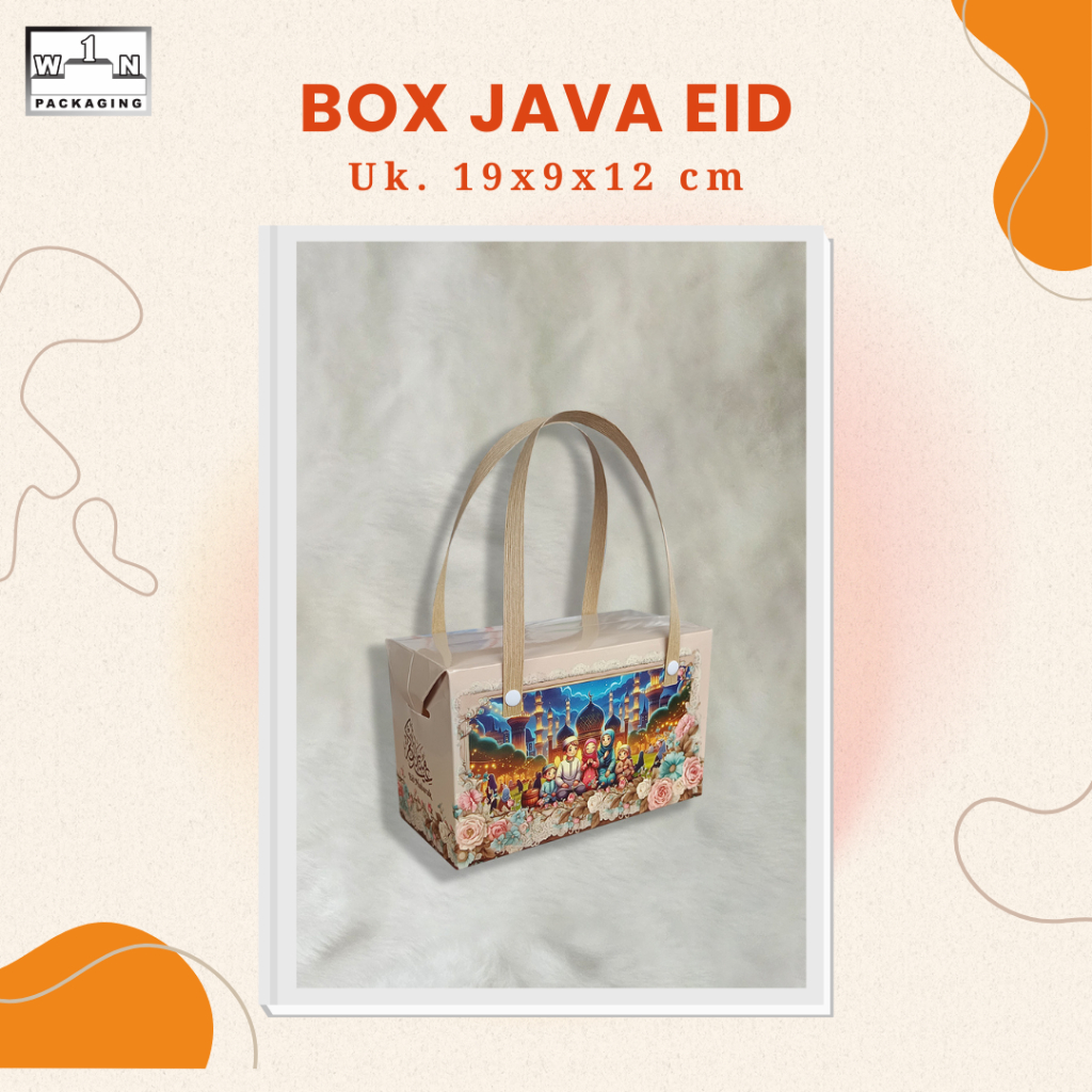 

Dus Box 2 Jar Java Eid Mubarak Toples Packaging Uk.19x9x12 cm