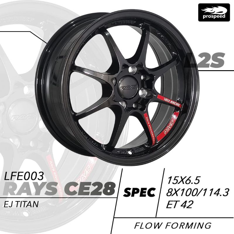Velg mobil racing rays ce28 ring 15 flowforming
