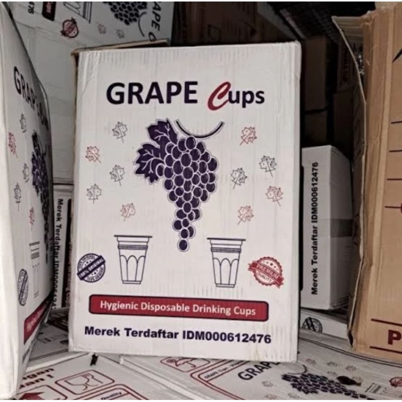 Gelas Plastik Merk Anggur 220ml Cup Kopi keliling Cup Minuman isi 50 pcs