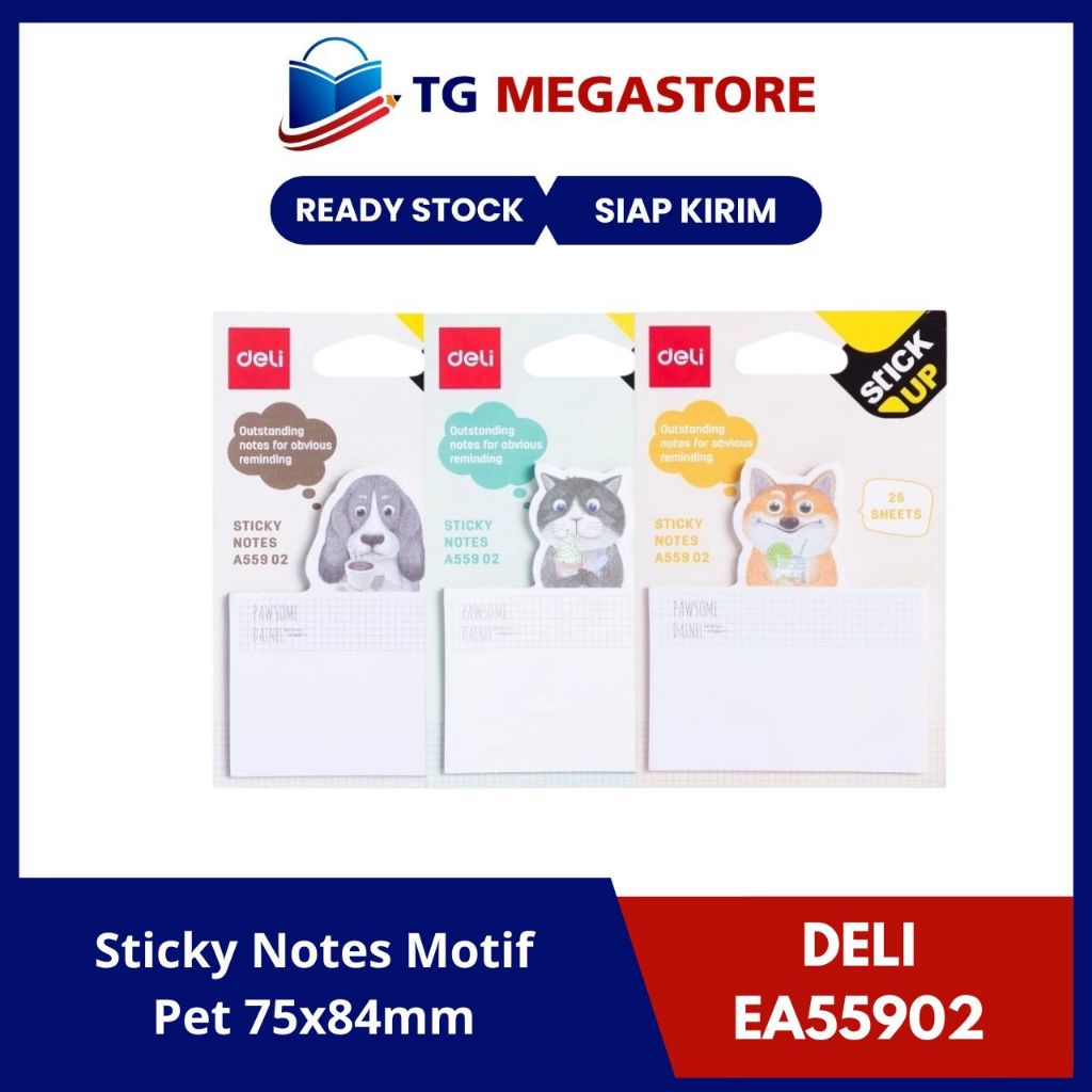 

Sticky Notes Deli Motif Pet 75x84mm 25 lembar - EA55902