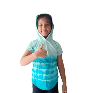 kaos lengan pendek hudi anak perempuan bahan adem