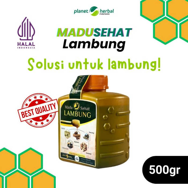 

PLANET HERBA - Madu Sehat Lambung 500 g - Madu Murni Alami Halal Maag, GERD, Gangguan Pencernaan