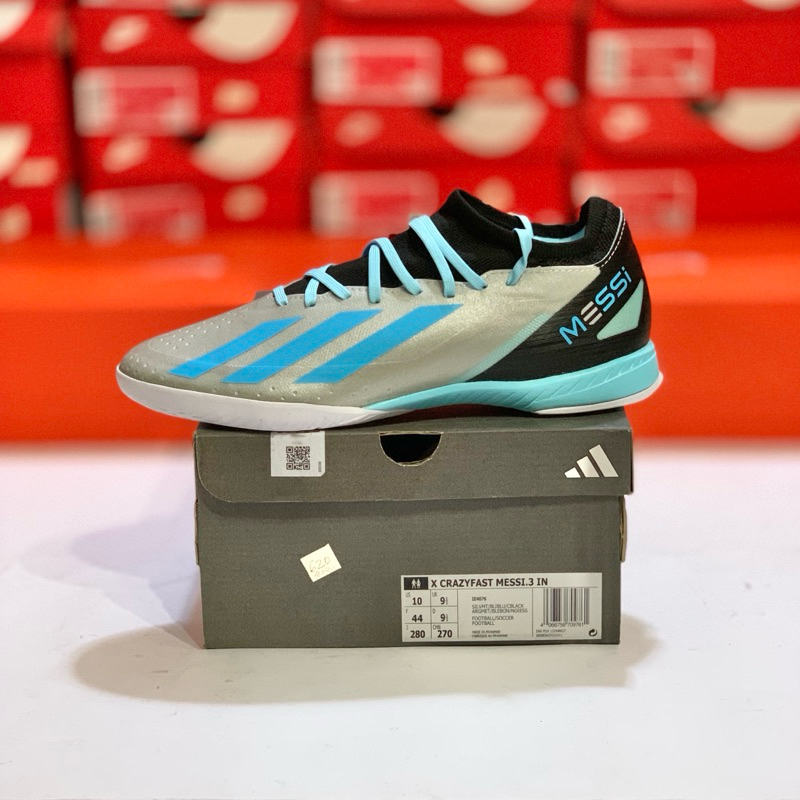 SEPATU FUTSAL ADIDAS X CRAZYFAST MESSI.3 IN ORIGINAL (IE4076) FUTSAL