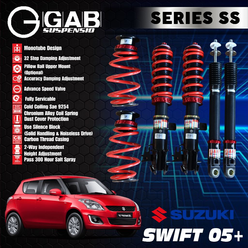 GAB SS Series coilover untuk Suzuki Swift 05+