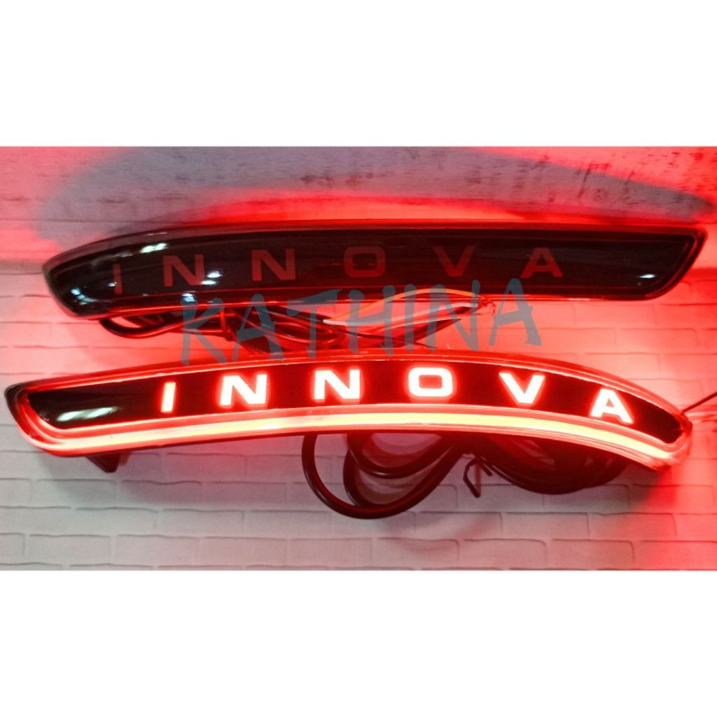 Lampu Reflektor Bemper Belakang Mobil Innova Reborn 2016 Smoke