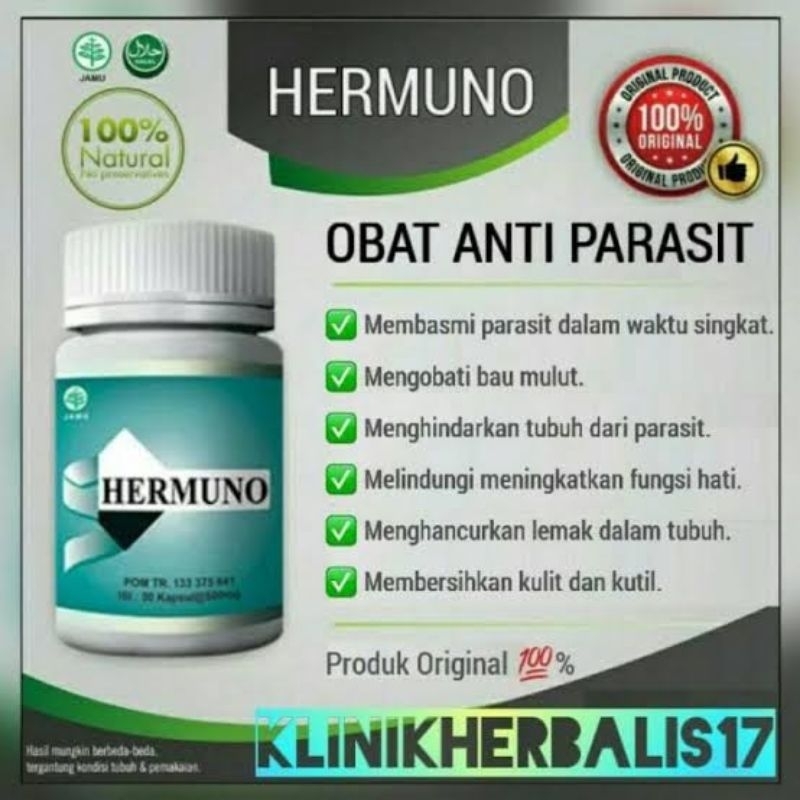 Hermuno Asli Obat Hermuno Anti Parasit Dalam Tubuh Herbal BPOM