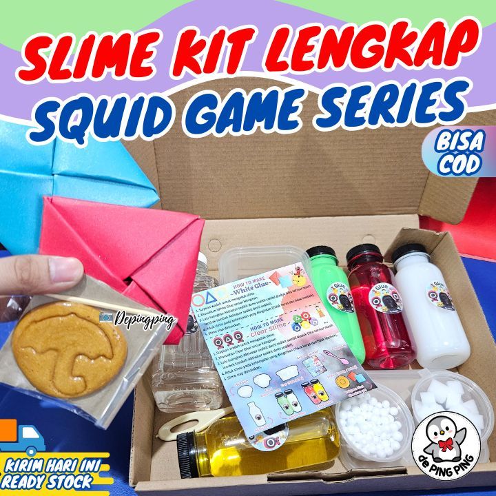 Slime Kit Squid Game/ Slime Kit Lengkap Squid Game/Slime Kit Cowok & Cewek/ Slime Kit Anak