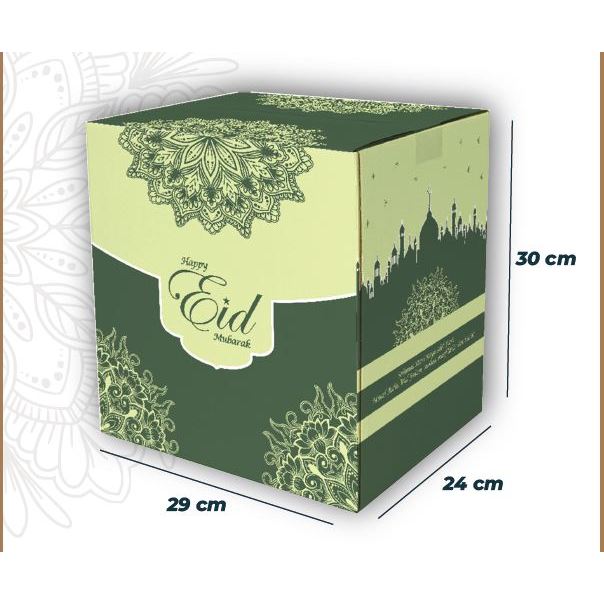 

Box hampers Idul Fitri / Kardus parcel Lebaran Eid mubarak / Dus Hampers Box Kue Lebaran