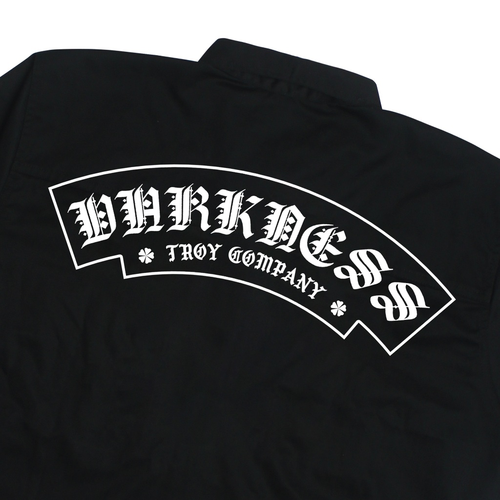 Troy Company Work Shirt Workwear Black Darkness - Kemeja Kerja Workshirt Hitam WSP 3046