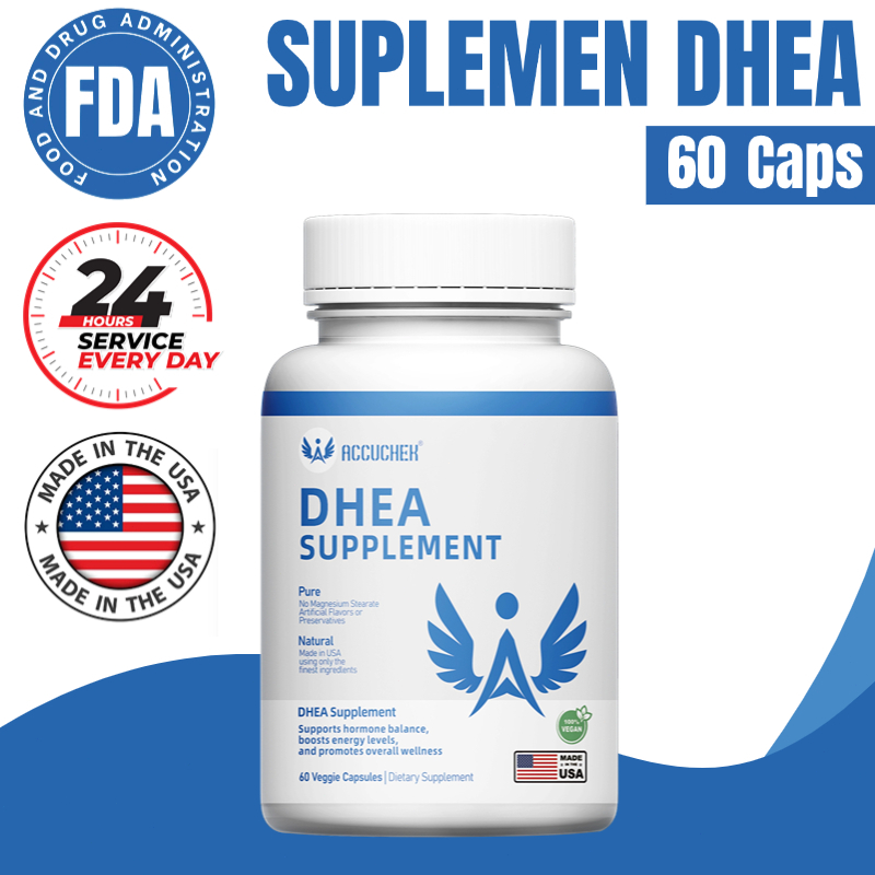 Suplemen DHEA, mendukung keseimbangan hormon, meningkatkan energi tubuh, menjaga kesehatan kulit, 60