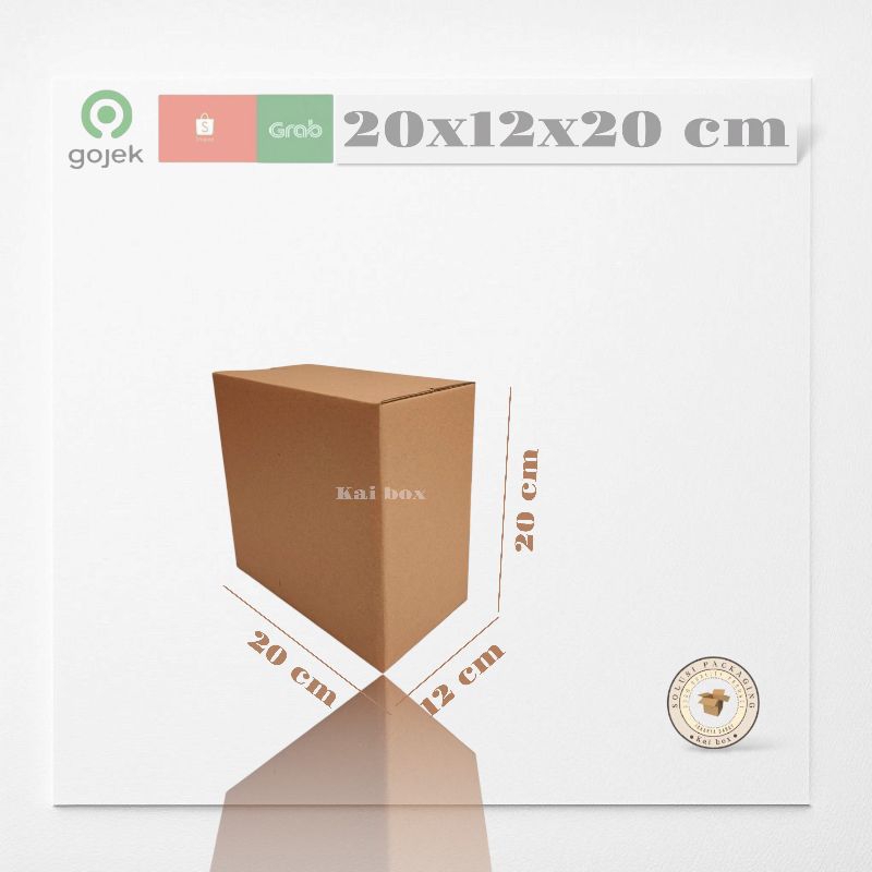 

kardus ukuran 20x12x20 cm box singel wall polos ST
