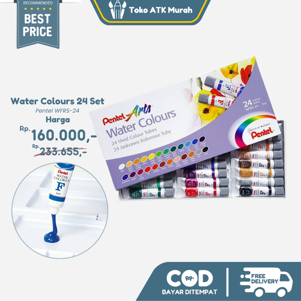 

Cat Air Pentel Arts 24 Water Colours (WFRS-24)