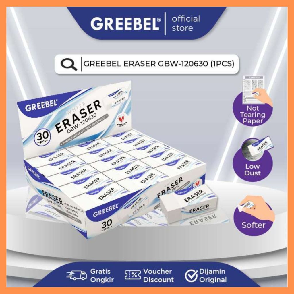 

GREEBEL Penghapus Pensil Putih GBW-120630