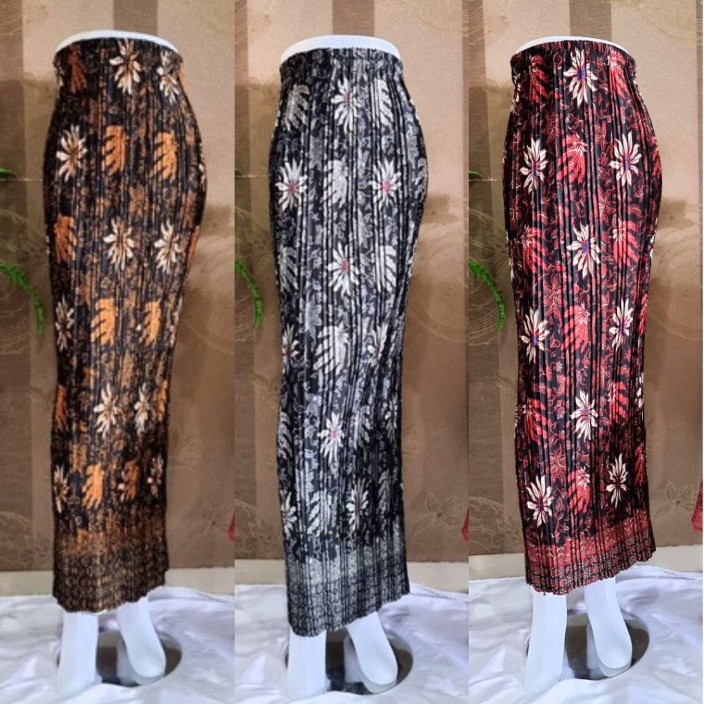 ROK PLISKET WANITA / ROK PLISKET PANJANG / ROK BAWAHAN KEBAYA