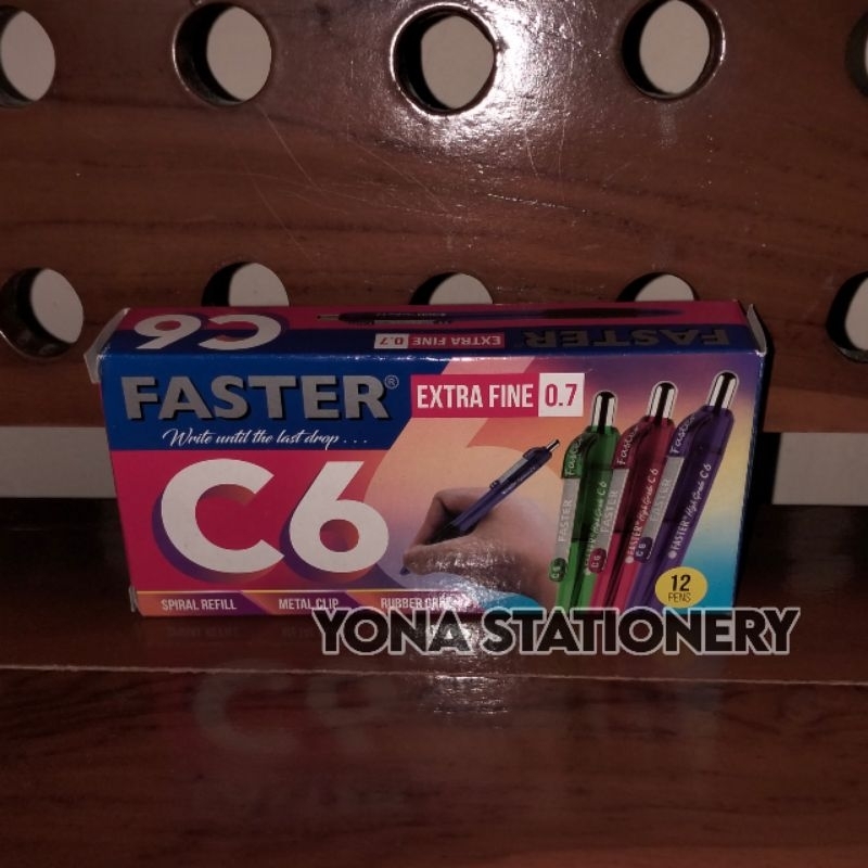 

PULPEN FASTER C6 EXTRAFINE 0,7MM | 1 Pak: 12 pcs | Tersedia hitam & biru