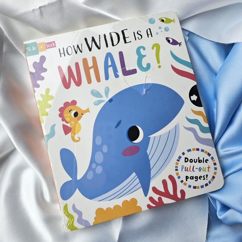 How Wide is a Whalae||Slide and Seek-Multi-Stage Pull Tab Books/Buku Anak Import/import book
