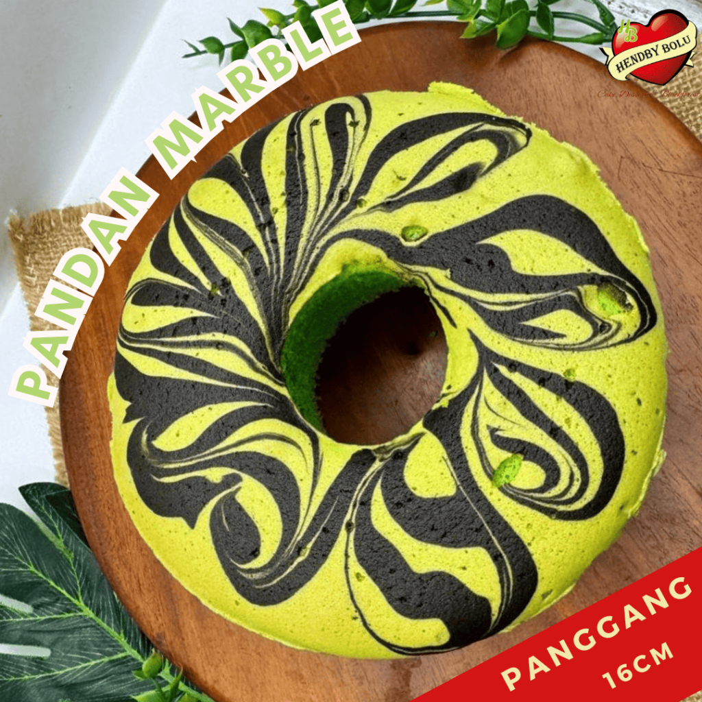 

Kue Bolu Pandan Marble / Bolu Pandan Santan / Bolu Pandan Panggang