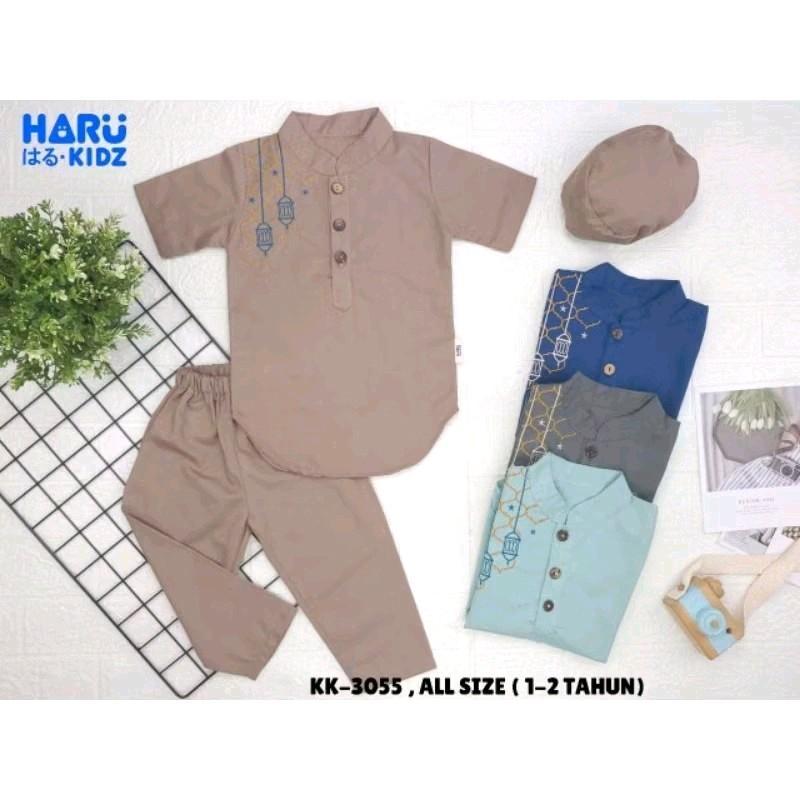 Baju Muslim Pakaian Setelan Kemeja Koko Anak Laki-laki Lebaran Usia 2-3 Tahun