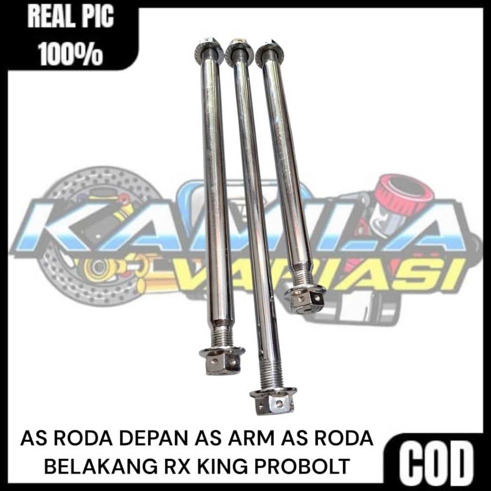KODE V49T AS RODA DEPAN AS RODA BELAKANG AS TENGAH RX KING BAUT L PROBOLT