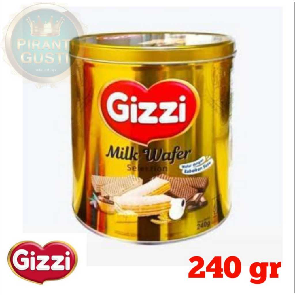 

Gizzi milk wafer selection kemasan kaleng 240gr