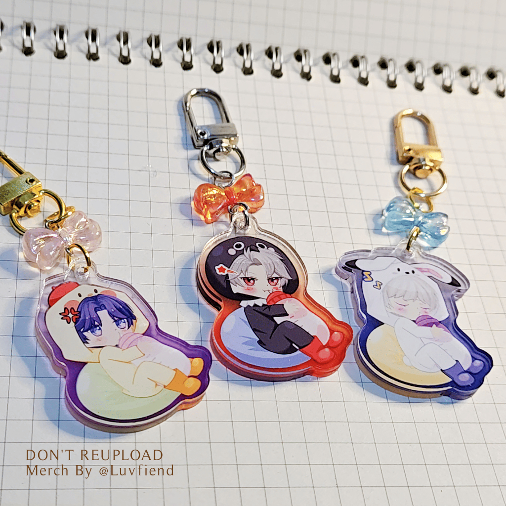 Love And Deepspace milky baby keychain Sylus , rafayel , xavier