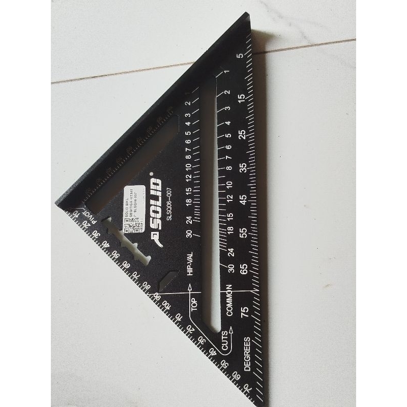 

siku segitiga hitam 7" SOLID original
