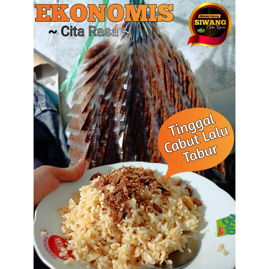 

BARENG SIWANG Paket Ekonomis Bawang Goreng Aneka Rasa, ekonomis tinggal cabut