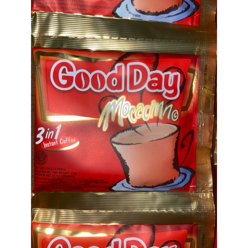 

1 renceng kopi good day mocacinno 20g isi 10pcs