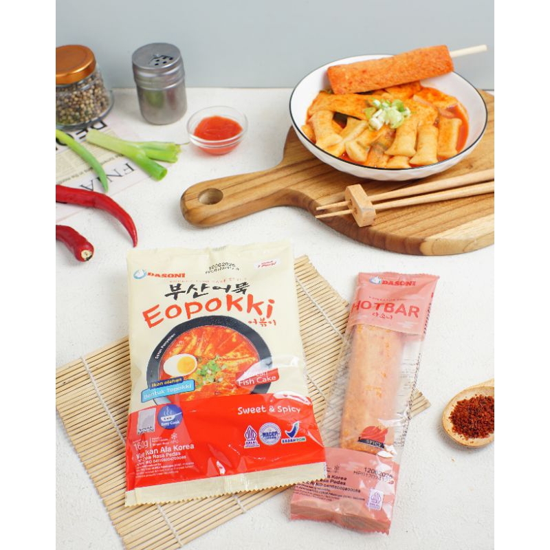 

(Halal, Enak) DASONI - BUNDLE Eopokki dengan Bumbu + Hotbar (Pedas)