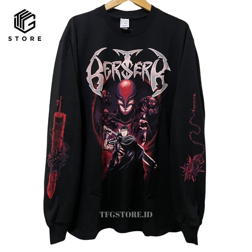 Berserk Griffith Guts Kentaro Miura Japan Anime Tshirt Manga Tee Bootleg Premium Kaos Lengan Panjang