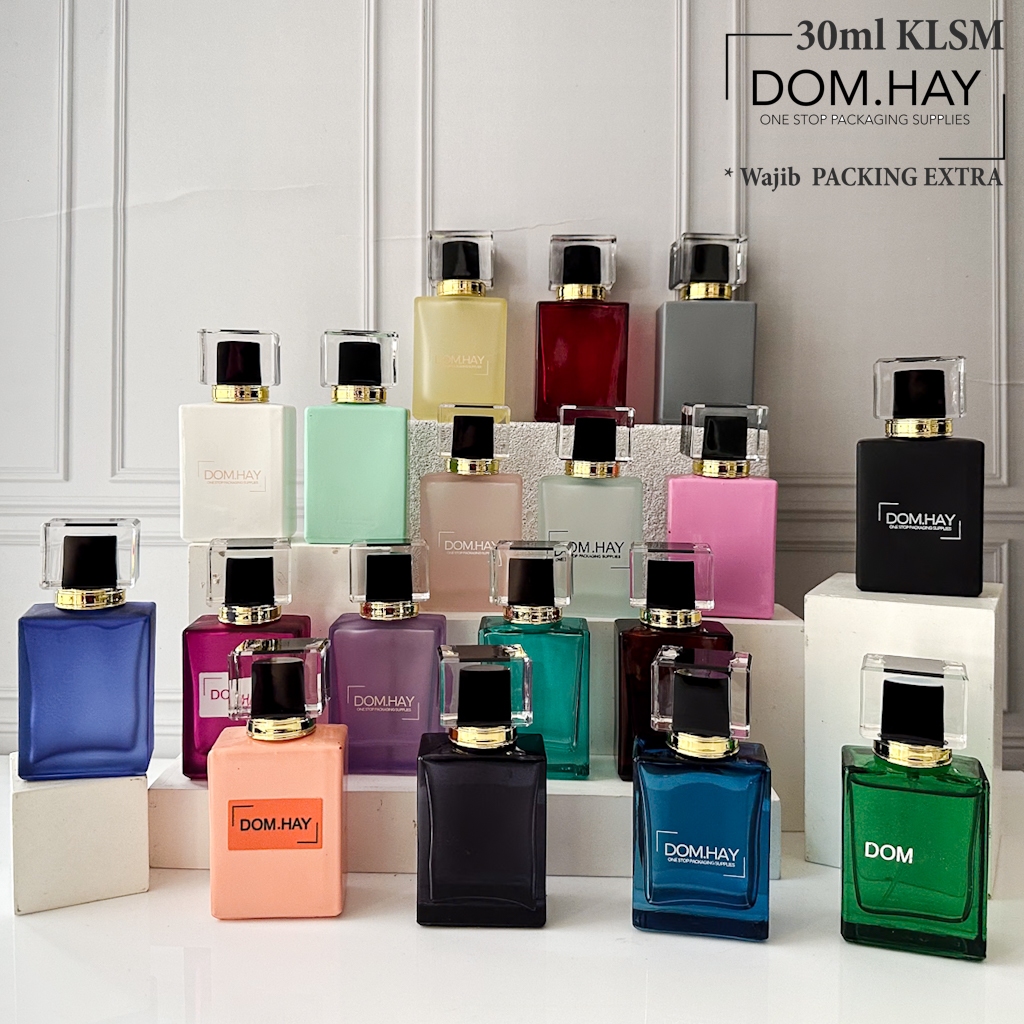 30ml KLSM TW Hitam Botol Parfum Semi Press Kaca Parfume Minyak Wangi Fragrance