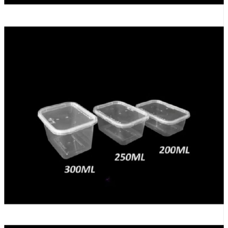 Thinwall Food Container Rec | Thinwall Kotak Plastik 200ml 250ml 300ml eceran 1pcs