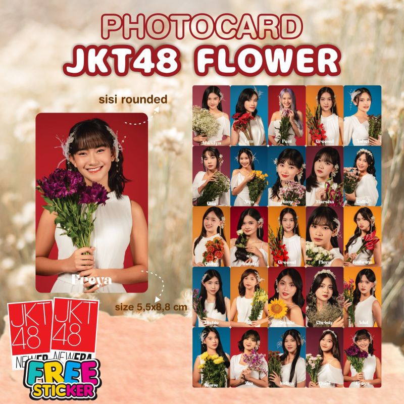 

( FREE STICKER) CETAK PHOTOCARD JKT48 KUALITAS FOTO HD NEW ERA