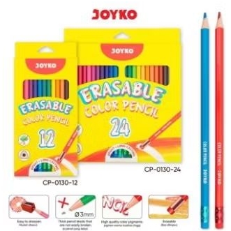 

Pensil Warna Dapat Dihapus Joyko CP-0130 Triangle Grip 12W/24W