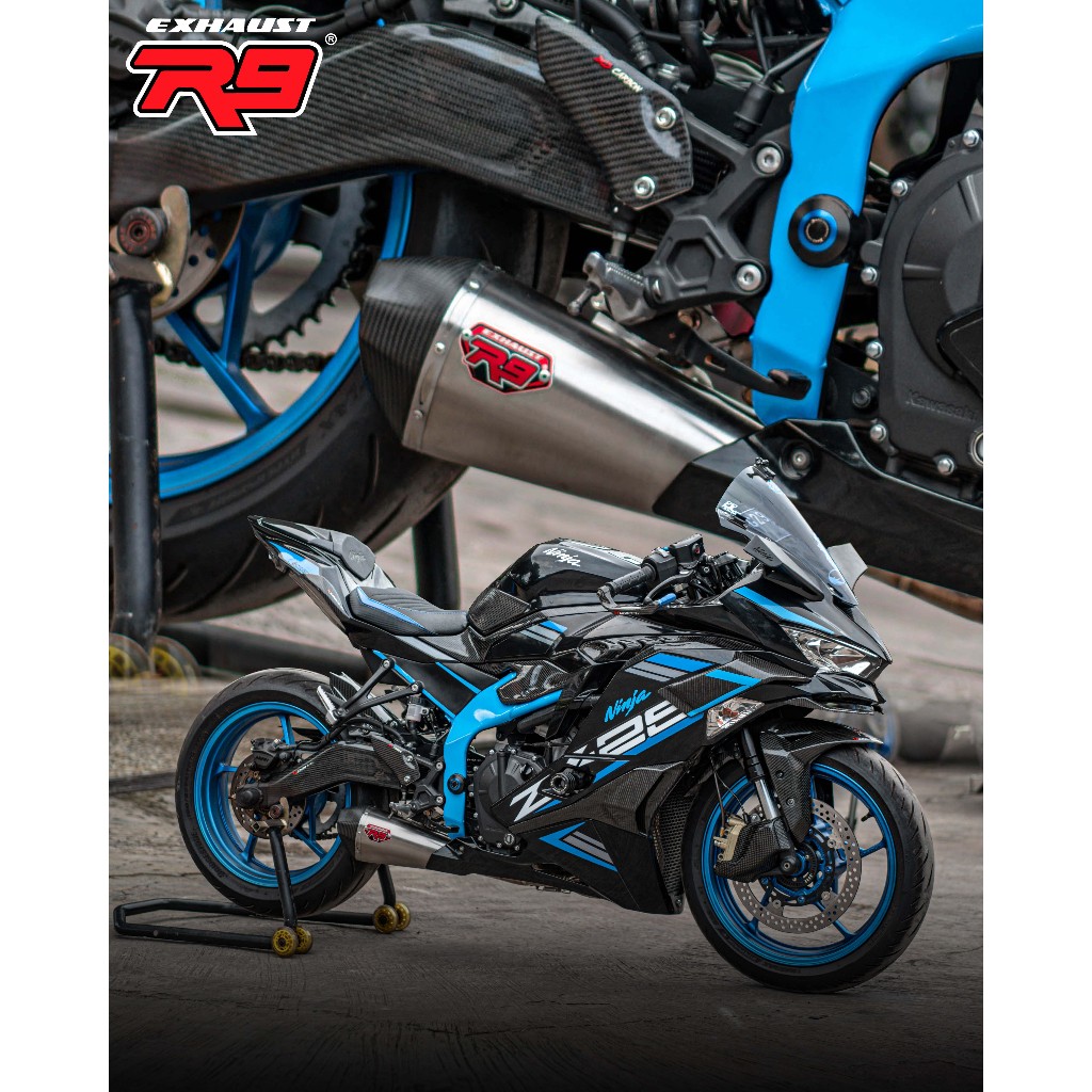 KNALPOT R9 ZETA FULLSYSTEM KAWASAKI ZX25R