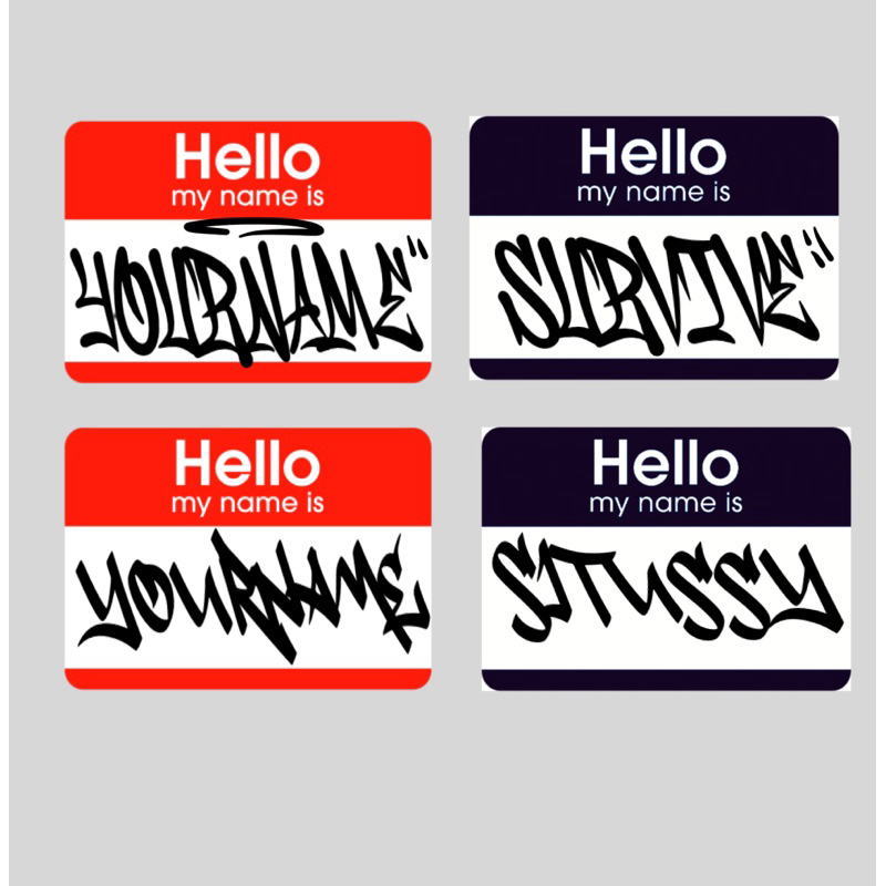 

COSTUM STIKER HELLO MY NAME IS,(30pcs)(free request namamu)