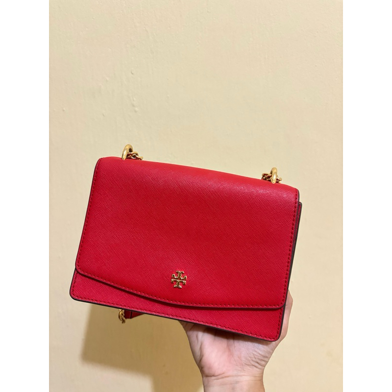 Preloved Tory Burch Emerson mini brilliant red
