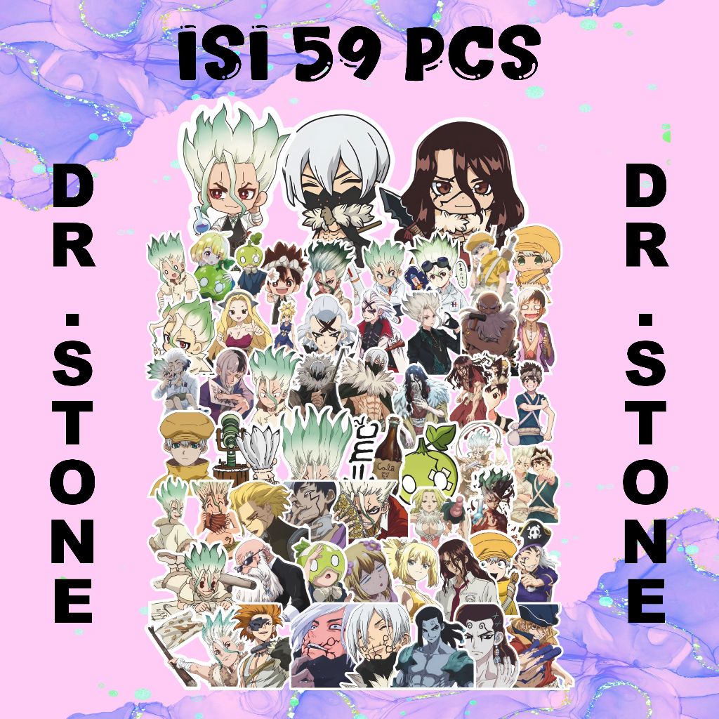 

Stiker Pack Anime Dr. Stone 59 PCS – Vinyl Waterproof, Awet & Kualitas Premium!