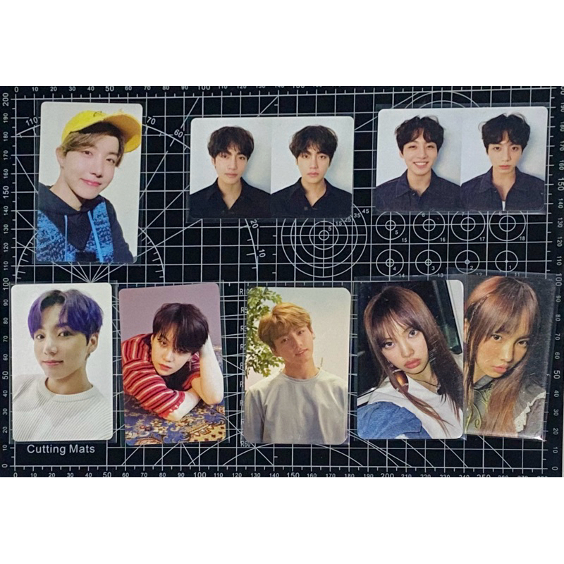 Photocard pc bts yoongi suga jungkook jhope hobi love your self dvd her o deco kit double side tear 