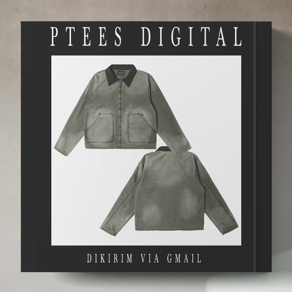PD0307 - FADED WORK JACKET MOCKUP - PSD PHOTOSHOP - TEMPLATE MOCKUPS JAKET
